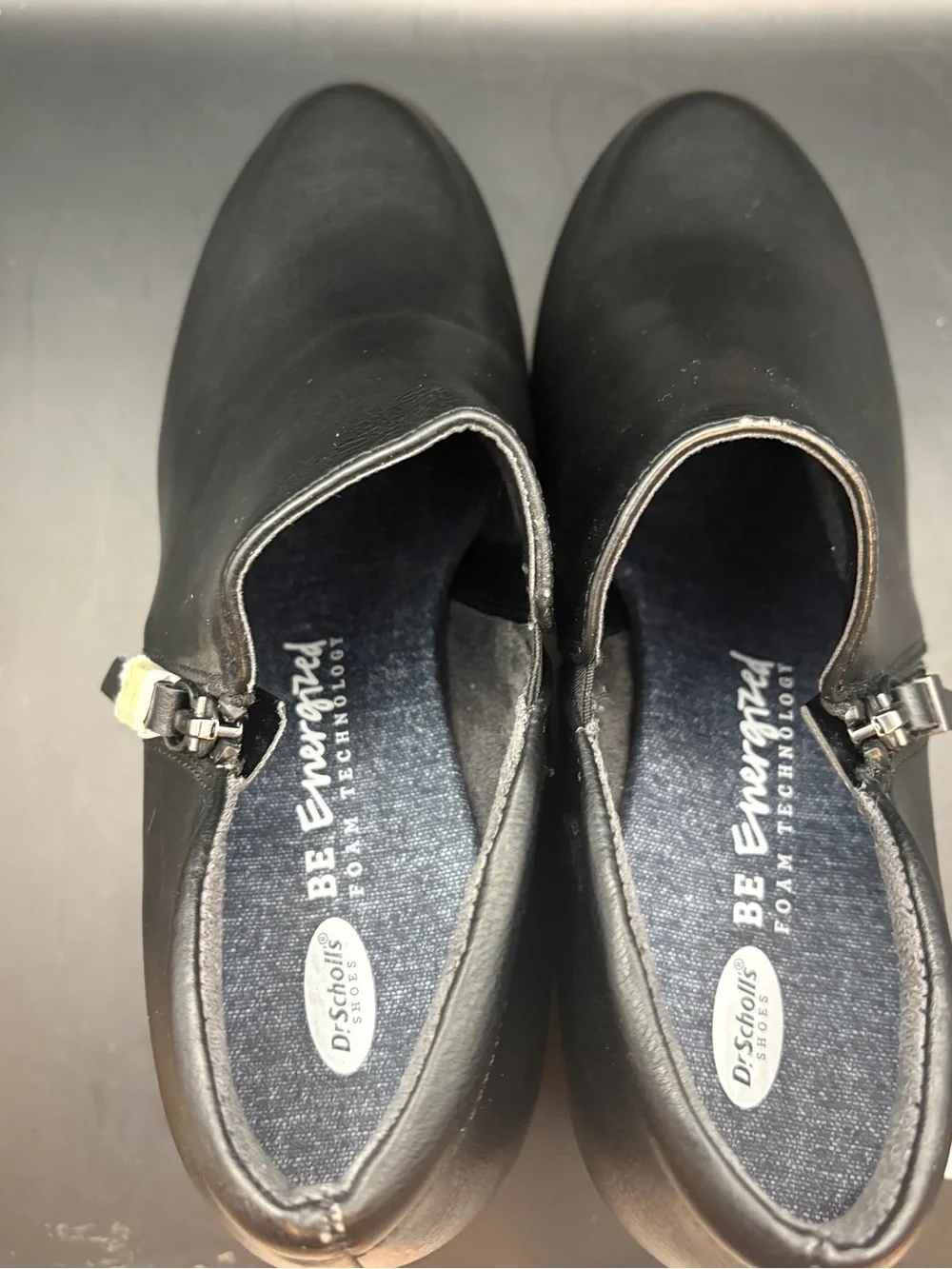 Dr. Scholl's Work It Wedge Heel Booties Black - EUC - size 9